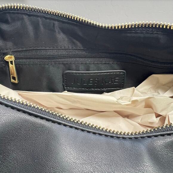 New Women’s Jules Kae Zola Vegan Leather Crescent Handbag - Picture 6 of 10